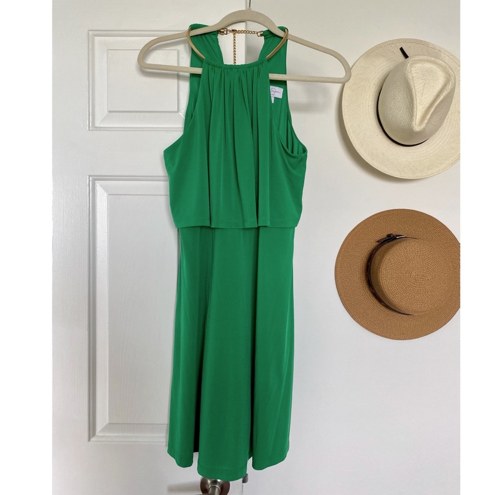 Jessica Simpson green mini dress